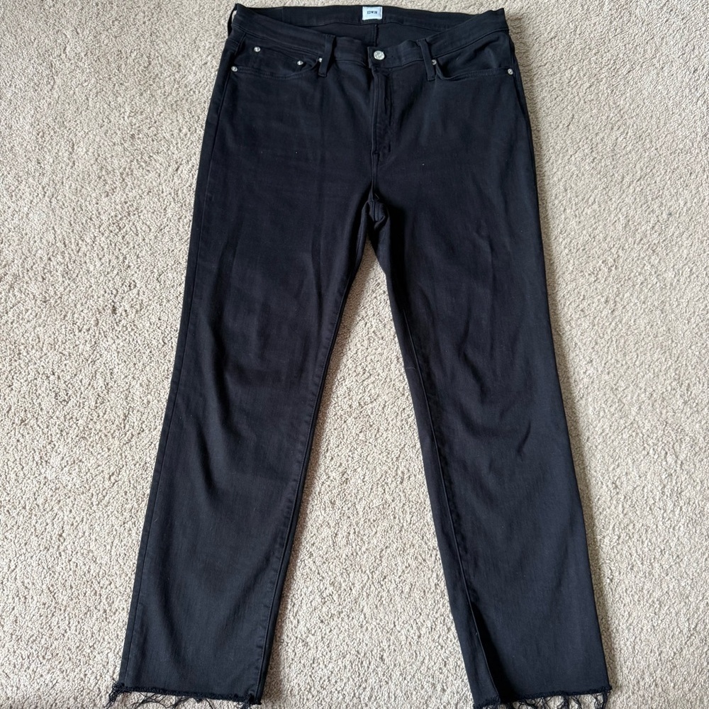 Edwin Black Raw Hem Jeans 32